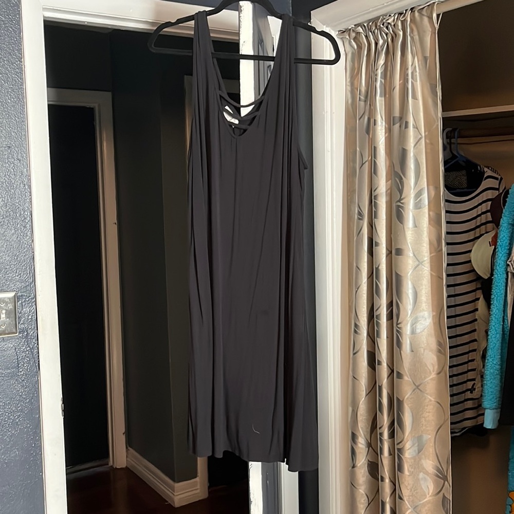 Black v-neck Maurice’s 24/7 dress